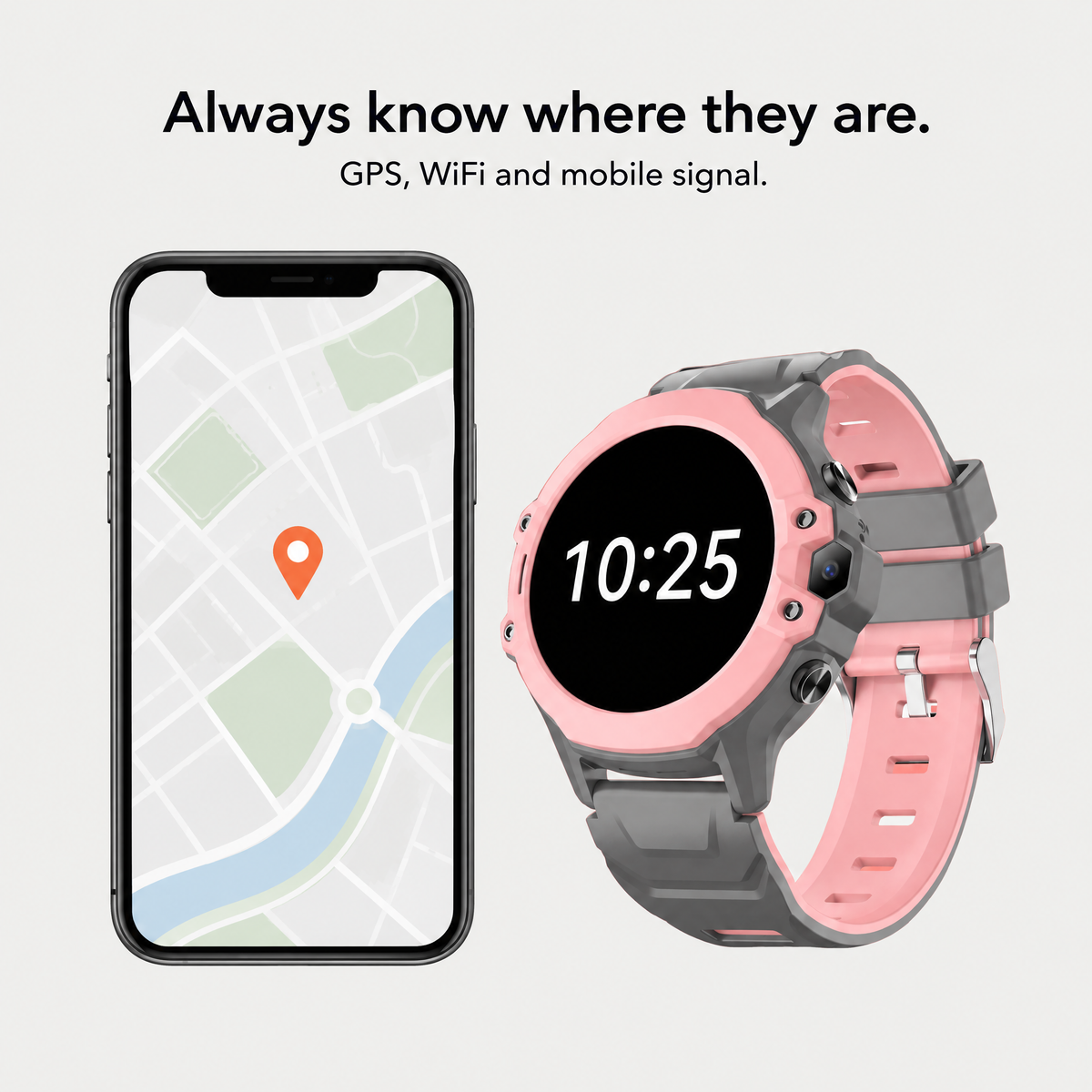 Always know where they are: GPS, WiFi and mobile signal