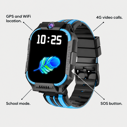 GPS and WiFi location, 4G video calls, SOS button and school mode