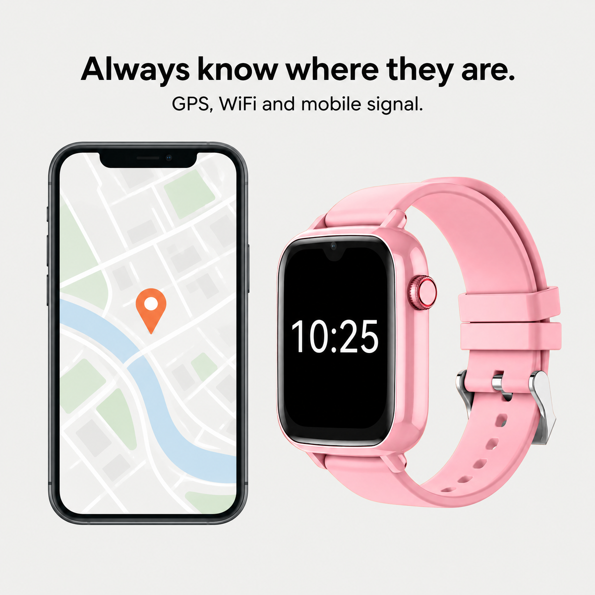 Always know where they are: GPS, WiFi and mobile signal