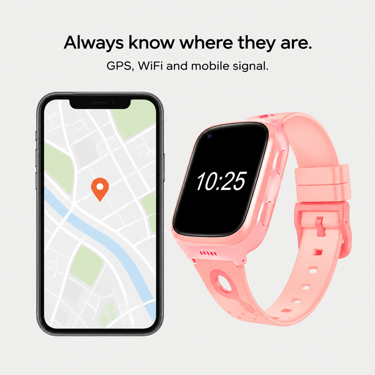 Always know where they are: GPS, WiFi and mobile signal