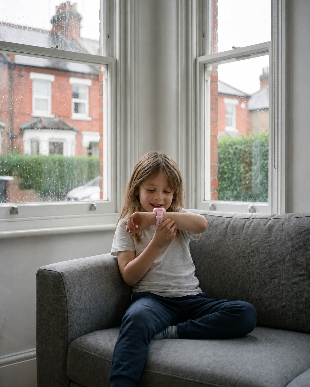 Child calling grandparents on a Solvi Max